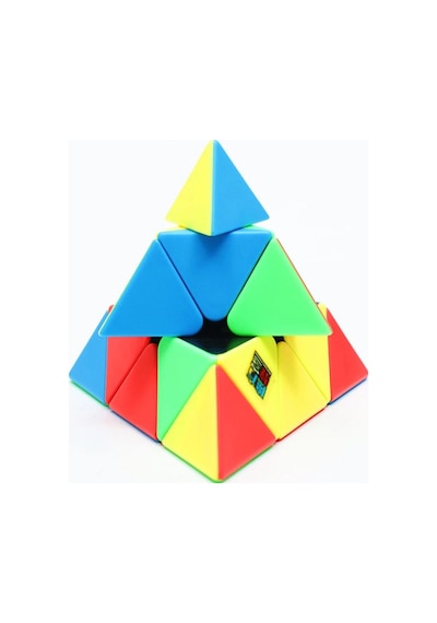 Moyu Meilong Pyramid Manyetik Bloklar- Mıknatıslı Stickersız Akıl Zeka Rübik Küp