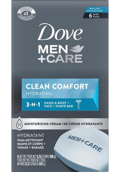 Dove Men Clean Comfort Yüz ve Vücut Sabunu 6 x 106 G