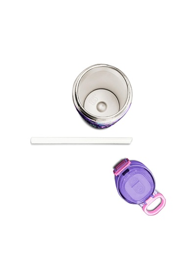 Coral High Kids Mor Voleybol Desenli Pipetli Ve Direkt İçim Çelik Termos 500 Ml 31849 Mor