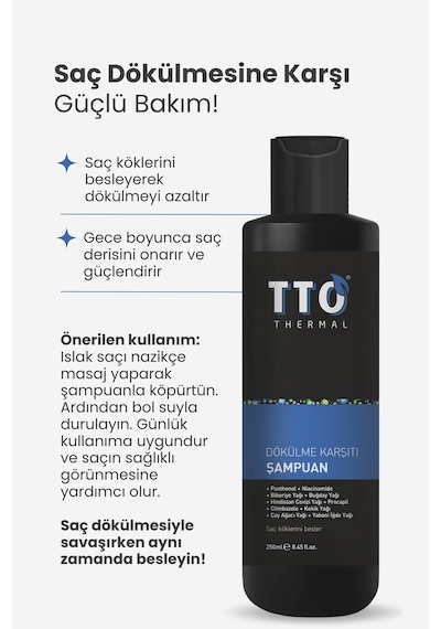 Tto Thermal Dükülme Karşıtı Şampuan 250 Ml Lansman Fiyatı
