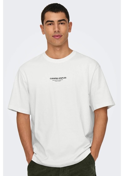 Only & Sons Erkek T Shirt 22030925 Krem