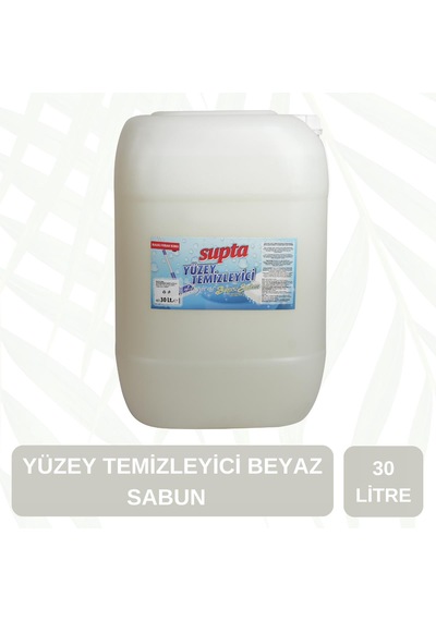 Supta Sıvı Yüzey Temizleyici Beyaz Sabun Kokulu 30 L