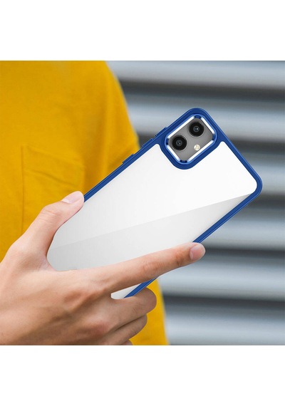Galaxy A05 Kılıf Zore Flora Kapak Mavi