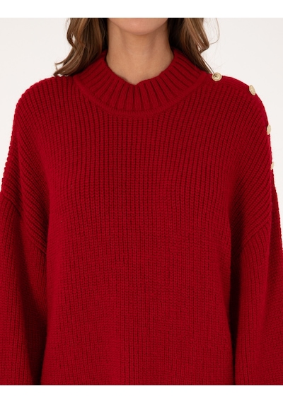 Pierre Cardin Kadın Kırmızı Kazak /triko 50316342-vr030 Kırmızı