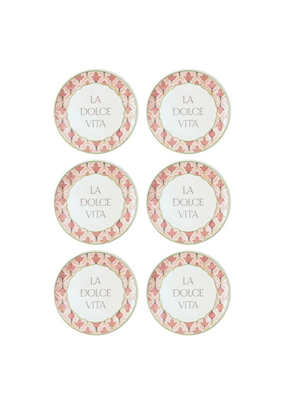 The Mia Dolce Vita Pasta Tabağı 19 CM 6'lı Set