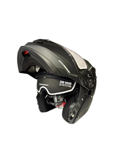 Shiro Discover Royal Sv Çene Açılır Kask Mat Yeşil - Siyah