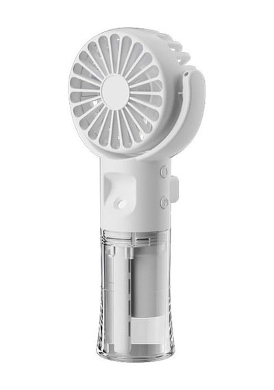 Taşınabililir Su Hazneli Mini Usb Şarjlı 3 Kademeli Askılı El Vantilatör Fan Soğutucu F4 Beyaz Standart