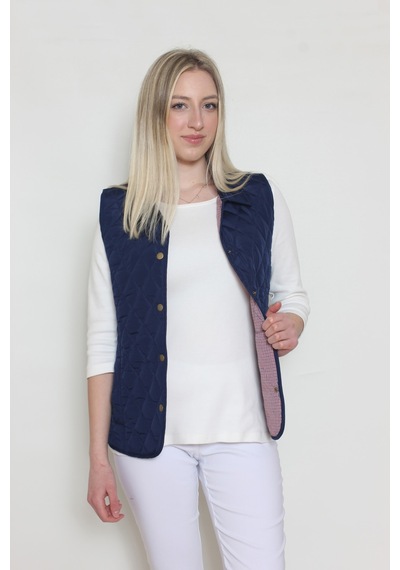 CottonCool Kadın Kapitone Yelek Lacivert