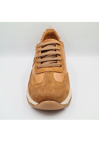 Mammamia D26ya-3575 Taba Renk Hakiki Deri Lastik Bağcıklı Kadın Günlük Casaul Sneaker Ayakkabı Taba