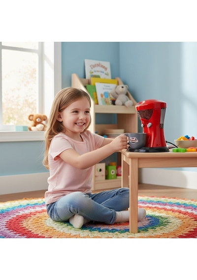 Sesli Ve Işıklı Kahve Makinesi Su Hazneli Gerçekçi Barista Deneyimi