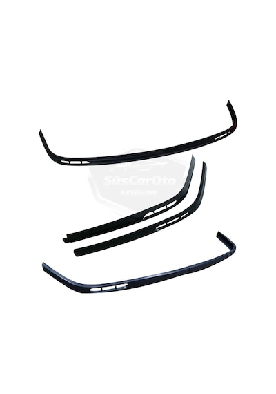 Renault Kangoo 2 2008-2021 Uyumlu Üniversal Laguna Lip Esnek Ön Lip 2 Parça Tampon Altı Dil Karlık Ön Ek 00 Şüscaroto Aksesuar