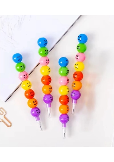 Emojili Yumurtlayan Kalem Seti 4'lü Çok Renkli