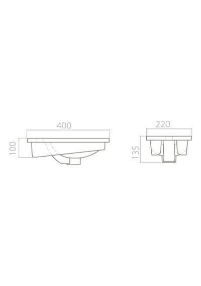 Turkuaz Seramik Mini Lavabo 24 x 42 CM