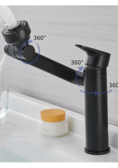 Fleko 360 Lavabo Bataryası Siyah