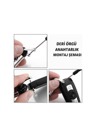 Nissan Uyumlu Gerçek Deri Örgü Anahtarlık Sts Oto Aksesuar
