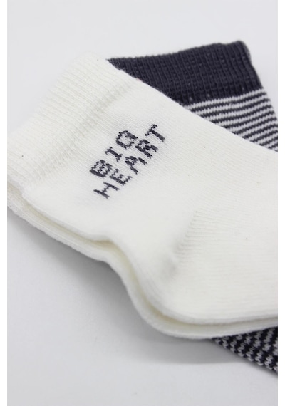 Bistyle 2'li Big Heart Penye Soket Çorap 10117 Antrasit Antrasit