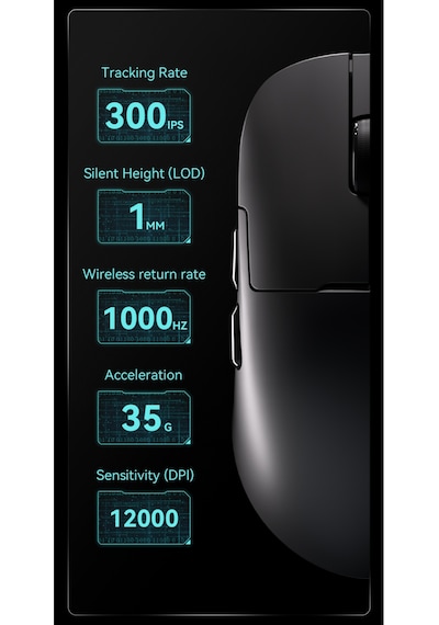 Aj159p Mc 3 Modlu 1000hz 12.000 Dpı Manyetik Şarj İstasyonlu Paw 3311 Optik Sensör Gaming Mouse Diğer