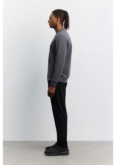 Avva Erkek Antrasit Bisiklet Yaka Kolay Ütülenen Regular Fit Sweatshirt B001035