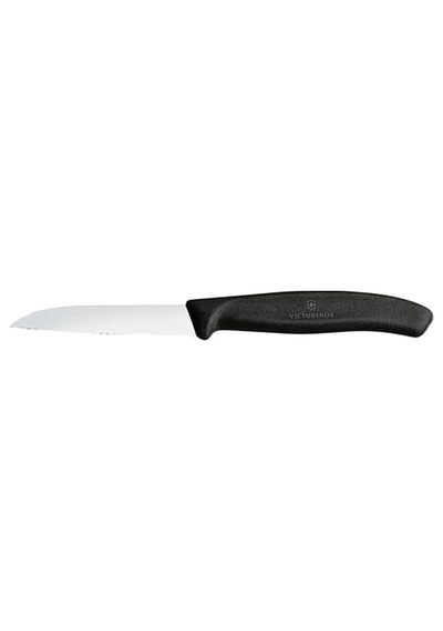 6.7433 Swissclassic 8cm Tırtıklı Soyma Bıçağı, Siyah Çok Renkli