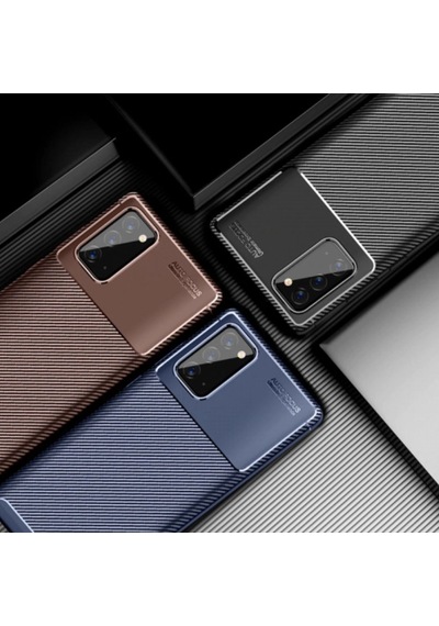 Samsung Galaxy Uyumlu Note 20 Karbon Desenli Negro Silikon Kılıf