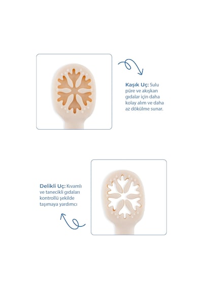Babyjem Silikon İkili İlk Kaşığım Ekru