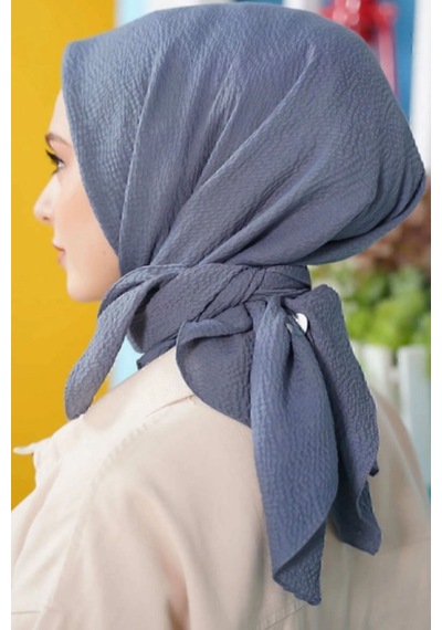 Melodi Scarf Kadın Tesettür Mio Caz Eşarp Hijab Gri Gri