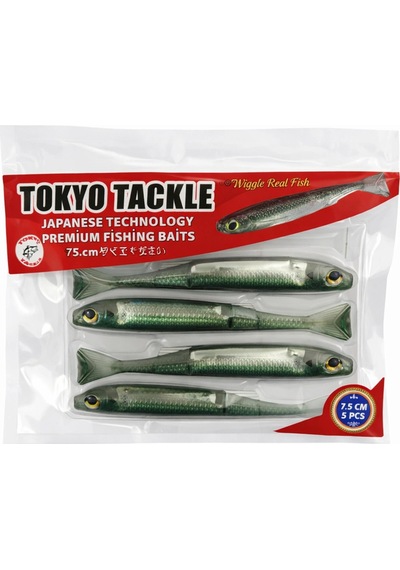 Tokyotackle Wiggle Real Fish Silikon Balık Yem 7.5cm 5'li Paket P9s2510