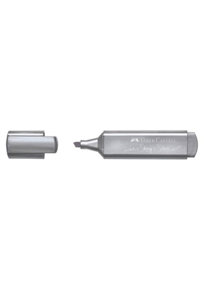 Faber Castell Fosforlu Kalem 46 Metalik Gümüş