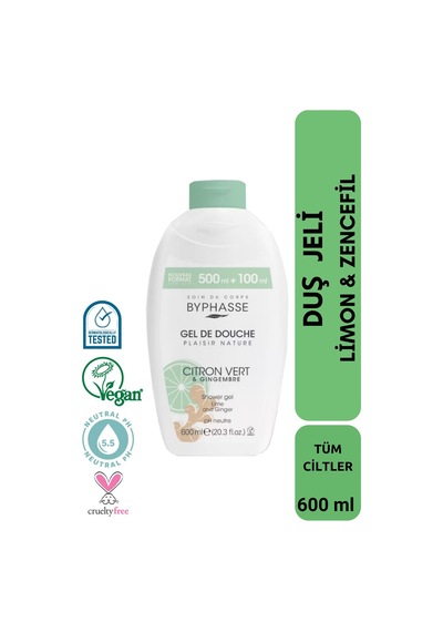 Byphasse Plaisir Natura Limon & Zencefil Duş Jeli 600 ML