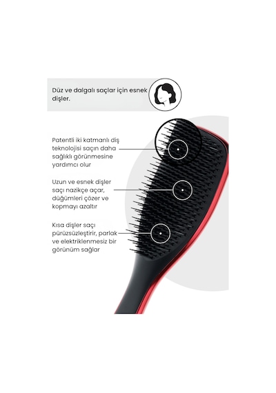 The Devil Wears Prada Ultimate Detangler Kırmızı Chrome Saç Fırçası-tarak