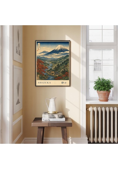 Japon Manzara Sanatı Baskısı Hokusai Ukiyo-e Posteri Fuji Dağı Vintage Ahşap Baskı Duvar Dekoru