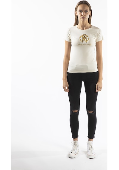 ROBERTO CAVALLI  Kadın T'shirt RRC5279L Bej