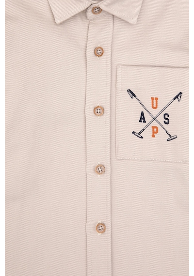 U.s. Polo Assn. Erkek Çocuk Taş Gömlek Desenli 50316681-vr049 Tas