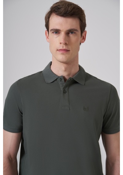 Morven Erkek Haki Basic Polo Yaka Dynamic Fit T-shirt 26yc018007710 Haki