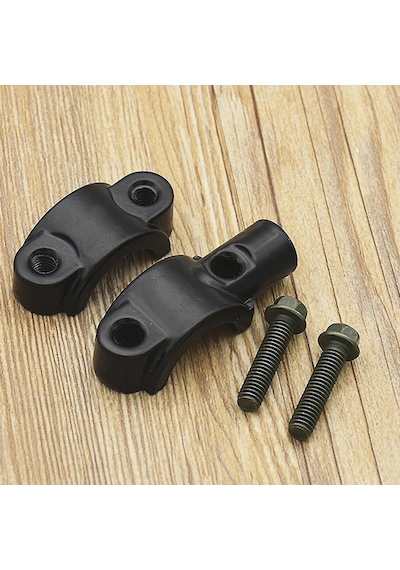 Suntek 8mm Ayna Montaj Kolu Bar Kelepçe Tutucu Seti - Motosikletler İçin Evrensel 1 Çift Siyah