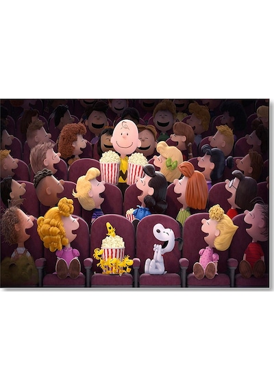 Cakasepetim Snoopy Ve Arkadaşları Sinemada Ahşap Mdf Tablo