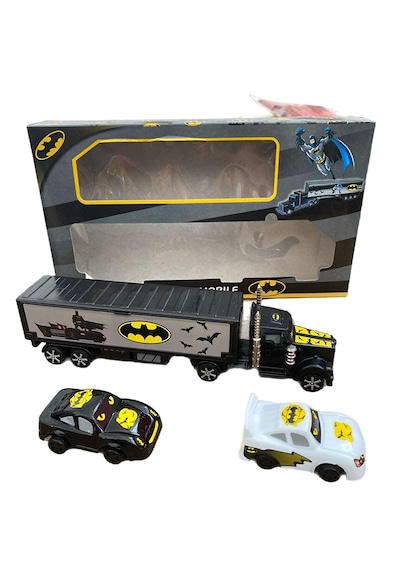 Dorseli Arabalı Taşıyıcı Tır Batman Oyuncak Set 3 Parça Çok Renkli