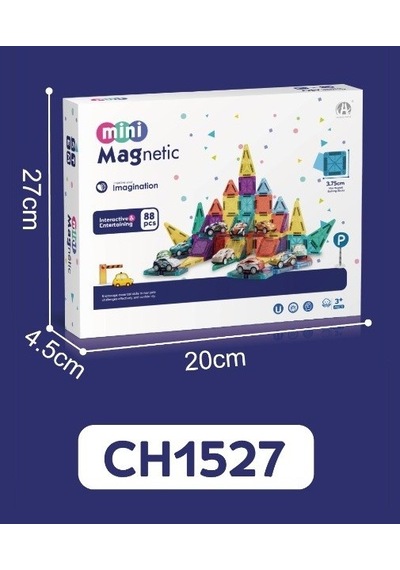 Kızılkaya Manyetik Blok Arabalı 3,75 Cm 64 Parça Ch1521