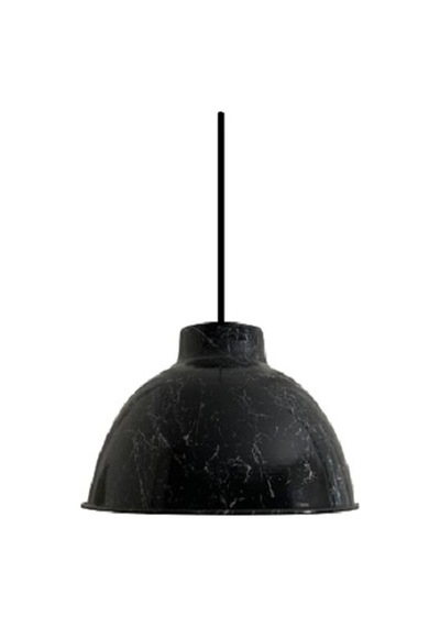 Rsylight Retro Siyah Üzeri Beyaz Desenli Dekoratif Tekli Rustik Metal Sarkıt Avize 43 Cm