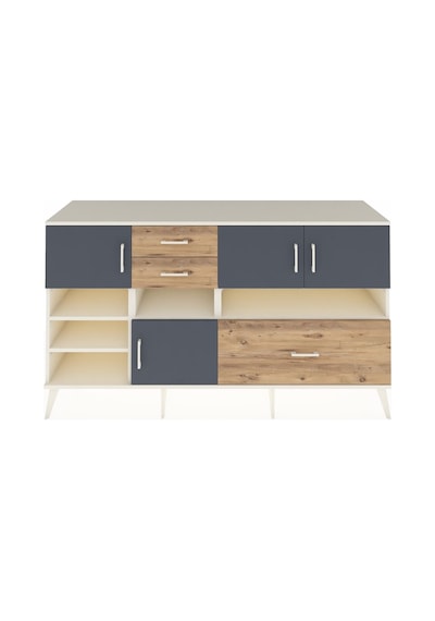 Hyperion Konsol 7 Raflı 3 Çekmeceli 4 Kapaklı 176x44x99 Aytaşı-an Aytaşı-antrasit/çam