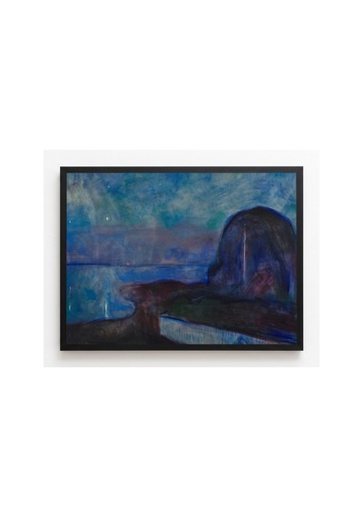 Modern Sanat Munch Yıldızlı Gece Çerçevesiz Poster 21x30 Cm A4 Tablo Modern Sanat Ekspresyonizm