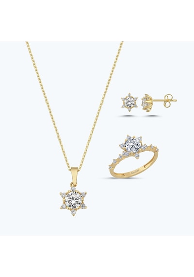 Altınbaş Altın Üçlü Lotus Set Autk0037-y-24627-set