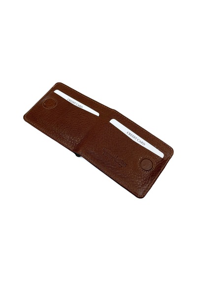 Bons Hakiki Deri Erkek Cüzdan - Minimalist Kartlık Ve Cüzdan - Kahverengi