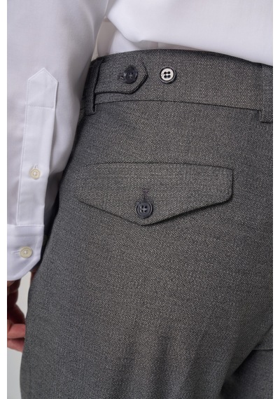 Morven Erkek Füme Poliviskon Trend Desenli Slim Fit Çift Pile Pantolon 26ms003010050 Füme
