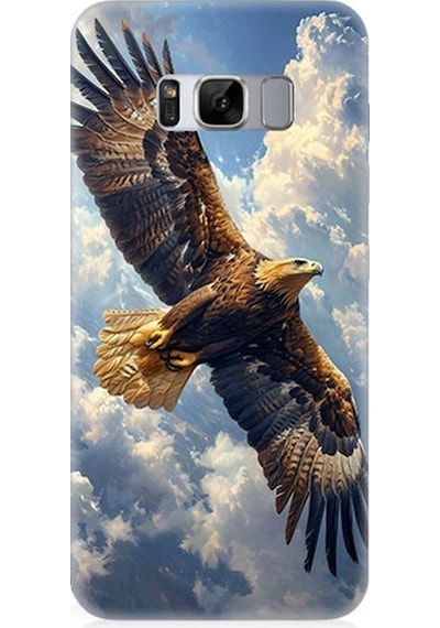 Samsung Galaxy S8 Uyumlu Gökyüzünde Uçan Kartal Desenli Silikon Kılıf
