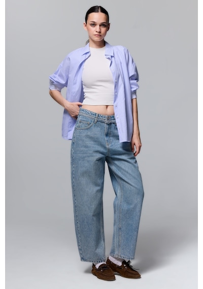 Defacto %100 Pamuk Barrel Fit Yüksek Bel Dikiş Detaylı Jean Pantolon H7134ax26aunm39 Mavi-nm39 Defacto %100 Pamuk Barrel Fit Yüksek Bel Dikiş Detaylı Jean Pantolon H7134ax26aunm39 Mavi-nm39