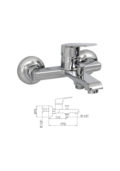 Acar Musluk 204ac0021156 Stilla Serisi Banyo Bataryası Krom