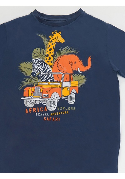 Safari Erkek Çocuk T-shirt Gabardin Şort Takım
