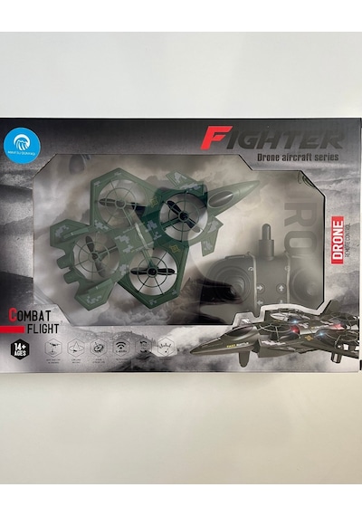 Uzaktan Kumandalı Yeşil Uçak Dron 2.4ghz 360 Derece Dönen Otomatik İniş Kalkış