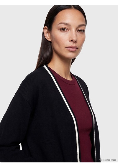 Lcw Everyday Siyah Şal Yaka Soft Touch Kadın Hırka